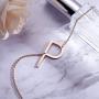 RINHOO Stainless Steel Large Silver Initial Alphabet 26 Big Letters Script Name Pendant Chain Necklace from A-Z
