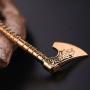 Skyrim Viking Dragon Celtic Knot Amulet Runes Perun Axes Pendant Necklace