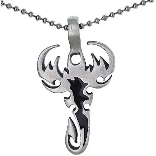 Jewelry Scorpion Scorpio Zodiac Horoscope Amulet pewter silver pendant necklace Charm w Silver Ball Chain Jewelry Scorpion Scorpio Zodiac Horoscope Amulet pewter silver pendant necklace Charm w Silver Ball Chain