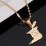 Trinidad and Tobago Map Flag Pendant Necklace Gold Color Trendy Country Map Jewelry Gifts