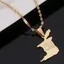 Trinidad and Tobago Map Flag Pendant Necklace Gold Color Trendy Country Map Jewelry Gifts