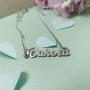 LuxglitterLin Name Necklace Personalized Initial Necklace Stainless Steel Curb Link Chain Jewelry for Women Men