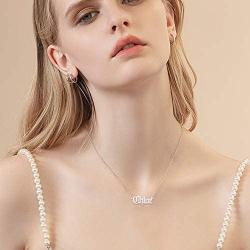 YSAHan Name Necklace Personalized Customized Nameplate Initial Jewelry for Women Girls