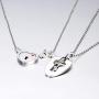 Vanski His & Hers Matching Set Stainless Steel Couple Necklace Love Heart Lock and Key Pendant Necklace