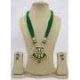 Babosa Sakhi Green Meenakari Pendant Set Jaipuri Pearl Indian Traditional Kundan Necklace Jewelry Babosa Sakhi Green Meenakari Pendant Set Jaipuri Pearl Indian Traditional Kundan Necklace Jewelry