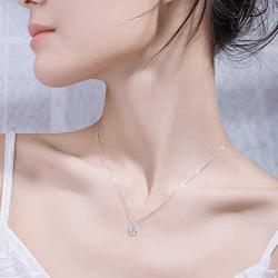Fadilo 925 Sterling Silver Necklaces Personalized Pendant Necklaces for Women Jewelry Gift for Women Daisy/Star Moon/Cross/Tree of Life Dainty Pendant