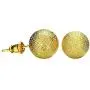 Yves Renaud 6mm Sparkling Gold Plated Frosted Round Ball Stud Earrings - Hypoallergenic Fashion Jewelry for Men, Women, Girls, Teens