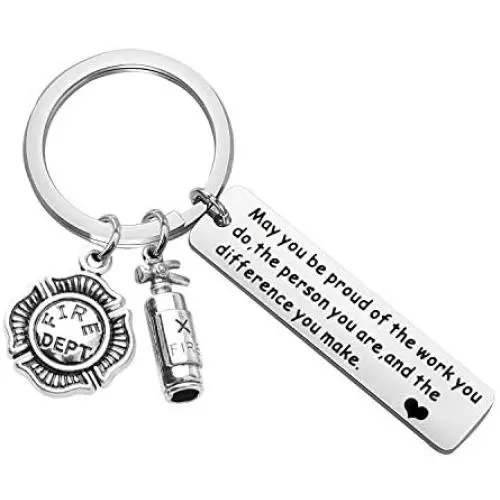 1.SEIRAA You Make a Difference Gifts Military Appreciation Gift Retirement Thank you Key Chain For Air Force Navy Army Firefighter Police Officer (Firefighter) 1.SEIRAA You Make a Difference Gifts Military Appreciation Gift Retirement Thank you Key Chain For Air Force Navy Army Firefighter Police Officer (Firefighter)