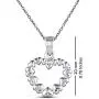 Charmsy Sterling Silver Jewelry Heart Link Pendant with Chain for Teens Girl Charmsy Sterling Silver Jewelry Heart Link Pendant with Chain for Teens Girl