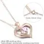 ✦Gifts for Mothers Day✦ Forever Love Heart Necklace Jewelry 18K White Gold/ Rose Gold Plated 925 Sterling Silver Birthstone Pendant Necklace with 5A Cubic Zirconia Birthday Gifts for Women and Girls ✦Gifts for Mothers Day✦ Forever Love Heart Necklace Jewelry 18K White Gold/ Rose Gold Plated 925 Sterling Silver Birthstone Pendant Necklace with 5A Cubic Zirconia Birthday Gifts for Women and Girls