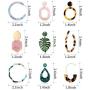 Hanpabum 9 Pairs Acrylic Statement Earrings for Women Leaf Dangle Drop Earrings Resin Bohemian Trendy Earrings Fashion Jewelry Set Girls