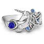 Ronliy Silver Unicorn Cut Ring for Man Woman Jewelry Wedding Engagement Gifts