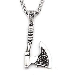 DUTO Company Viking Talisman Authentic Scandinavian Jewelry Accessory for Mens Womens Pagan Asatru Stainless Steel Necklace 20/28 Inches