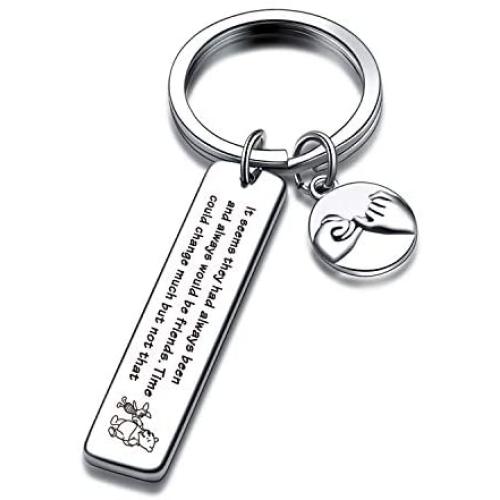 Long Distance Friendship Gifts Best Friend Forever Keychain for Friends Cousins Coworkers