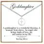 Unijew Goddaughter Necklace from Godmother Godfather, S925 Sterling Silver Christmas Mothers Day Jewelry Birthday Gift Love Between Godparents and Goddaughter