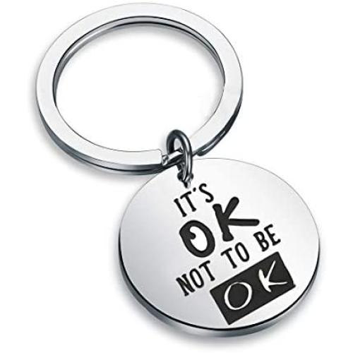 SEIRAA Mental Health Awareness Gift Its Ok Not to Be Ok Keychain Awareness Jewelry Suicide Prevention Gift