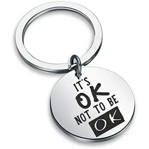 SEIRAA Mental Health Awareness Gift Its Ok Not to Be Ok Keychain Awareness Jewelry Suicide Prevention Gift SEIRAA Mental Health Awareness Gift Its Ok Not to Be Ok Keychain Awareness Jewelry Suicide Prevention Gift