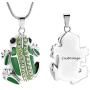 Cremation Jewelry Frog Shape Urn Necklace Ashes Keepsake Holder Memorial Urn Necklace Sweater Necklace