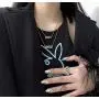 Birthday Year Necklace, 18K Gold Plated Stainless Steel Birth Year Number Pendant Necklace Memorable Anniversary Jewelry for Women Girls