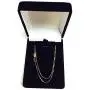 14k Rose Solid Gold Mirror Box Chain Necklace, 0.6mm