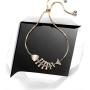 Fruitful Jewelry Fish Bones Necklace and Bracelet Set- Fish Bones Necklace&Bracelet Set Symbolizing Human and Nature Should Live in Harmony.