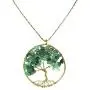 AeraVida Green Quartz Stone Eternal Tree of Life Brass Beads Long Necklace AeraVida Green Quartz Stone Eternal Tree of Life Brass Beads Long Necklace