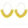 Wollet V-shaped Beaded Earrings Statement Beaded Drop Fringe Earrings, Boho Handmade Bead Tassel Earrings Jewelry Gift for Women Girls