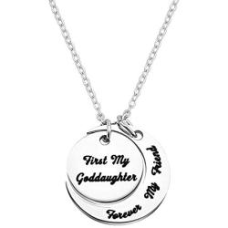KUIYAI Godmother Goddaughter Necklace Forever My Friend Crescent Moon Necklace