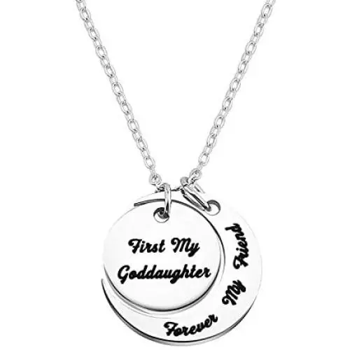 KUIYAI Godmother Goddaughter Necklace Forever My Friend Crescent Moon Necklace