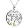 PEIMKO Sterling Silver Tree of Life Pendant Necklace, Cubic Zirconia Family Spiritual Tree Gifts for Mother Daughter PEIMKO Sterling Silver Tree of Life Pendant Necklace, Cubic Zirconia Family Spiritual Tree Gifts for Mother Daughter