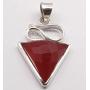SilverStarJewel Natural Carnelian Pendant 1.5'' 925 Pure Silver New Gemstone