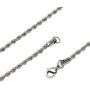 AdiyZ Rope Chain Necklace,2mm 3mm 4mm 5mm Stainless Steel Mens Wowens Twist Chains Jewelry, Silver,Gold Plated,Black Color