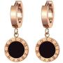 Donlin 18K Gold-plated Stainless Steel Black Earrings for Women