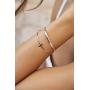 Miabella 925 Sterling Silver Italian Adjustable Sideways Cross Bracelet for Women 7.25-7.5 Inch 18K Gold Plated or Silver Cuff Bangle Bracelet Made in Italy