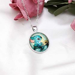 SEIRAA Lilo Stitch Necklace Stitch and Turtle Necklace Jewelry Ohana Jewelry Gift for Family