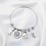 WSNANG Workout Gift Fitness Bracelet with Dumbbell Kettlebell Charm Fitness Jewelry Fitness Lover Gift Running Gift