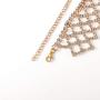 Sethain Boho Rhinestone Choker Necklace Gold Sparkly Pendant Chain Night Club Short Necklaces Jewelry for Women and Girls