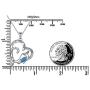Sterling Silver Rainbow Unicorn Necklace Puppy Cat Paw Horse Narwhal Animal Pendant Necklace for Women Daughter Girls
