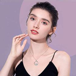 JZMSJF 925 Sterling Silver Inspired Engraved I Am Enough Necklace Circle Pendant Share Hug Inspirational Jewelry for Women Girls Teens