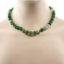 Gem Stone King 18 Inch 10mm Green Agate Necklace Bracelet Gift Set