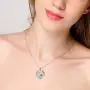 925 Sterling Silver God in My Heart Faith Hope Love Cross Pendant Necklace for Women Girlfriend Daughter Mother