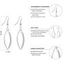 555Jewelry Womens Stainless Steel Teardrop Hollow Dangle Stylish Shiny Earrings