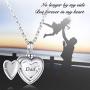 S925 Mom Dad Forever in My Heart Urn Pendant Necklace Cremation Jewelry Memorial Sterling Silver Jewelry Necklace for Ashes Keepsake Jewelry