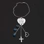 KUIYAI Serenity Courage Wisdom Car Charm with Dangle Charms Sobriety Heart Pendant for Rearview Mirror