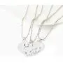 Luvalti Best Friends Forever Heart Necklaces - Set of 3 Friendship Necklaces - Family and Friends Jewelry