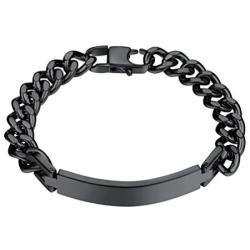 PROSTEEL Custom Bracelet for Men Women, Name Date Initial Quote Engraving Personalized Bracelets, Stainless Steel ID Bracelets, Come Gift Box