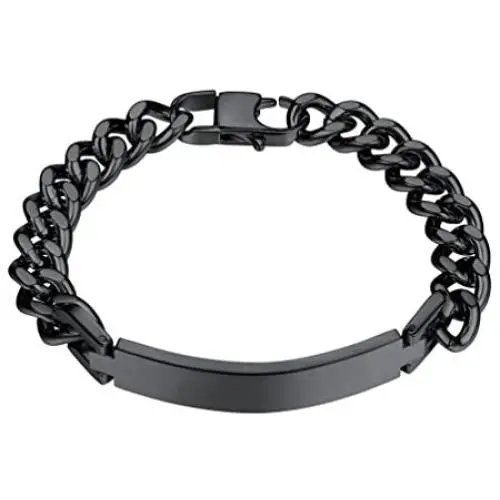 PROSTEEL Custom Bracelet for Men Women, Name Date Initial Quote Engraving Personalized Bracelets, Stainless Steel ID Bracelets, Come Gift Box