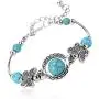 Natural Turquoise Bracelet Classic Luxury Women Summer Unique Design Bohemian Beaded Butterfly Bracelet Jewelry