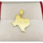 AMZ Jewelry 10K Yellow Gold Texas State Map Pendant