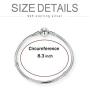 LONAGO Jewelry Moments Round Clasp Snake Chain Charm 925 Sterling Silver Bracelet Fit Pandora Charm Birthday Gift for Women Mom